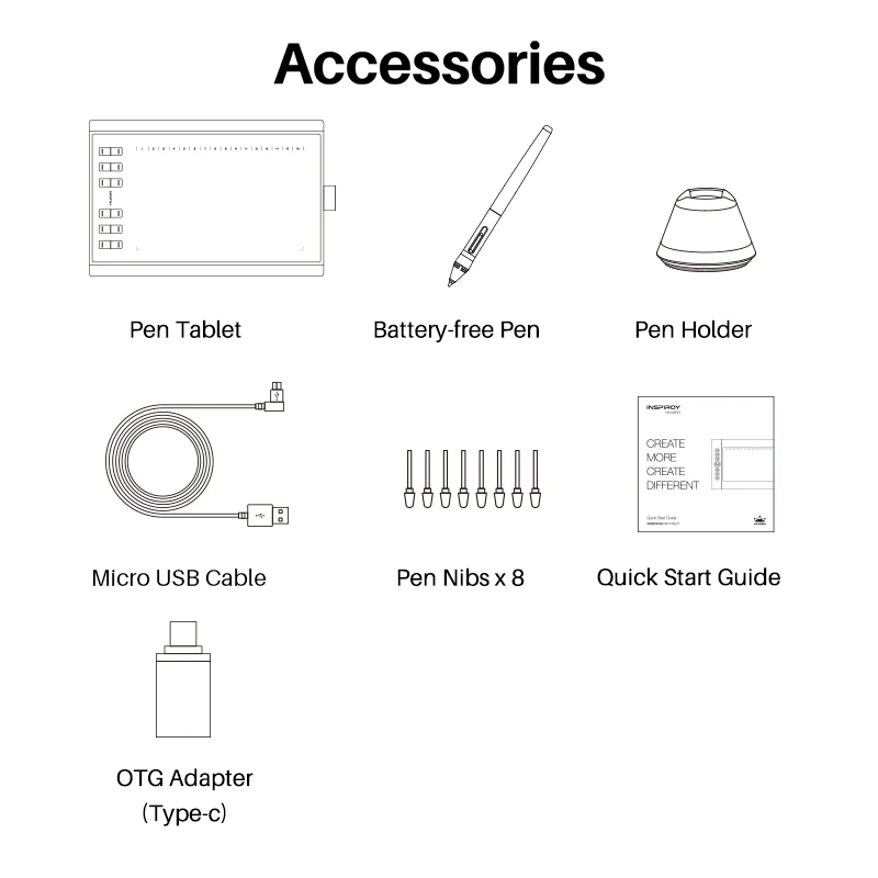 

HUION H1060P Graphic Drawing Tablet Battery free Stylus Tilt 60 Digital Tablet 8192 Pen Pressure 12 Express Keys OTG Adapter