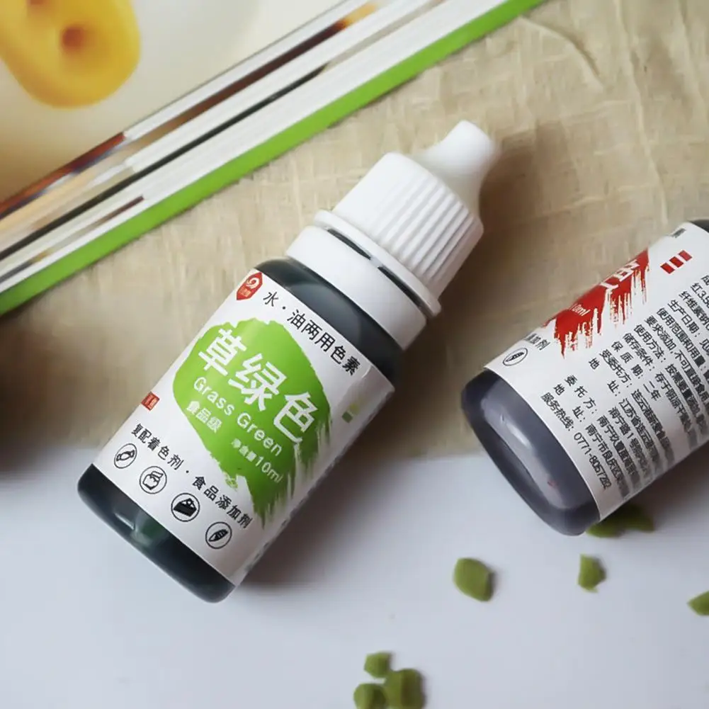 

12 Colors 10ml Natural Ink Food Coloring Cake Pastries Cookies DIY Craft Pigment Liquid Dye Baking Decor Fondant Cooking Icing