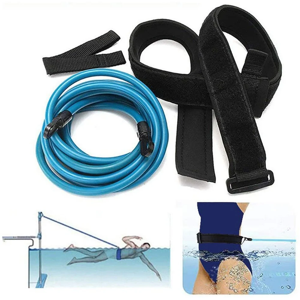 

Adjustable Swim Training Resistance Elastic Belt Swimming Exerciser Safety Rope Latex Tubes Various Specifications Styles