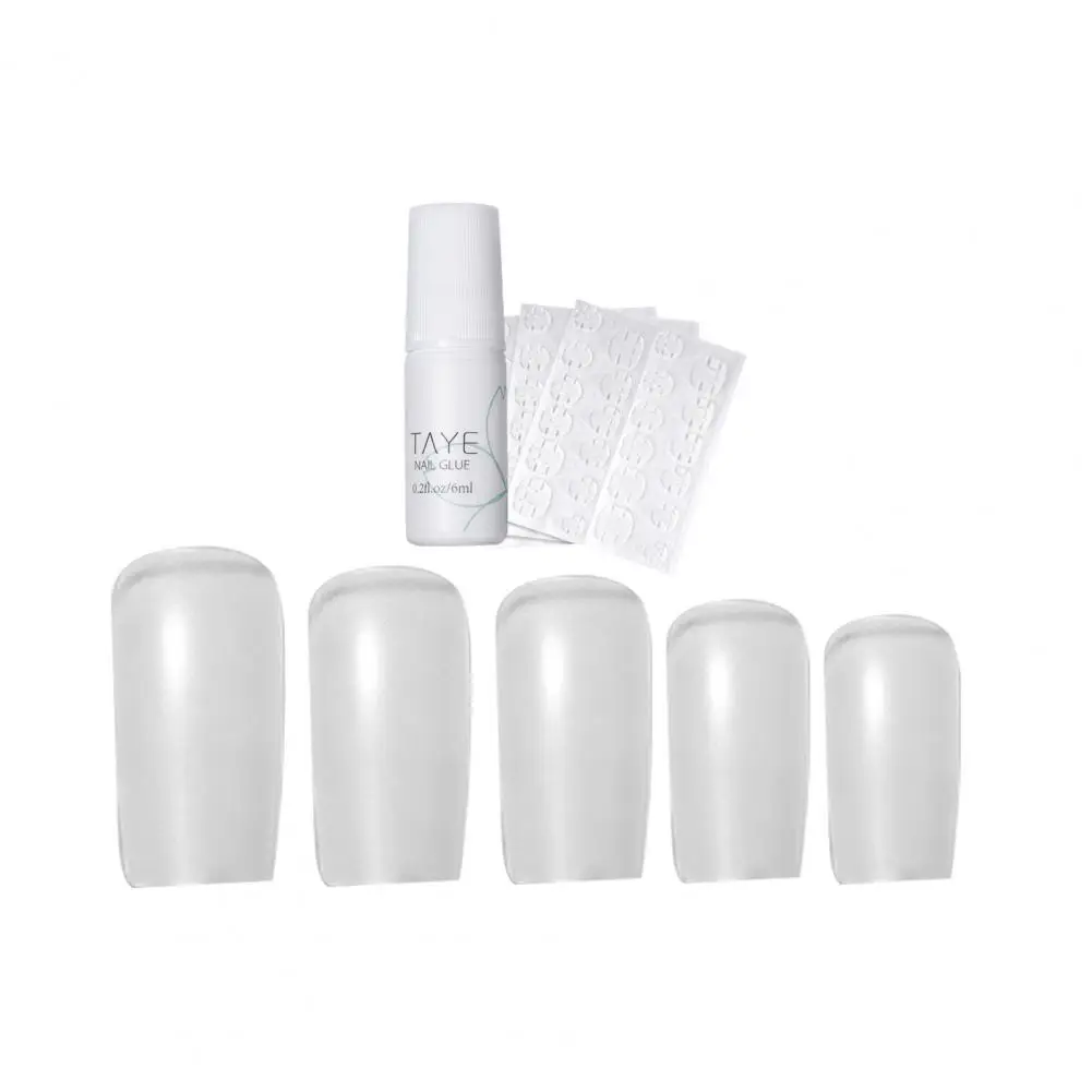 

144 шт./компл. женские накладные ногти с гладкой поверхностью без шлифовки, легкие ультратонкие декоративные ногти