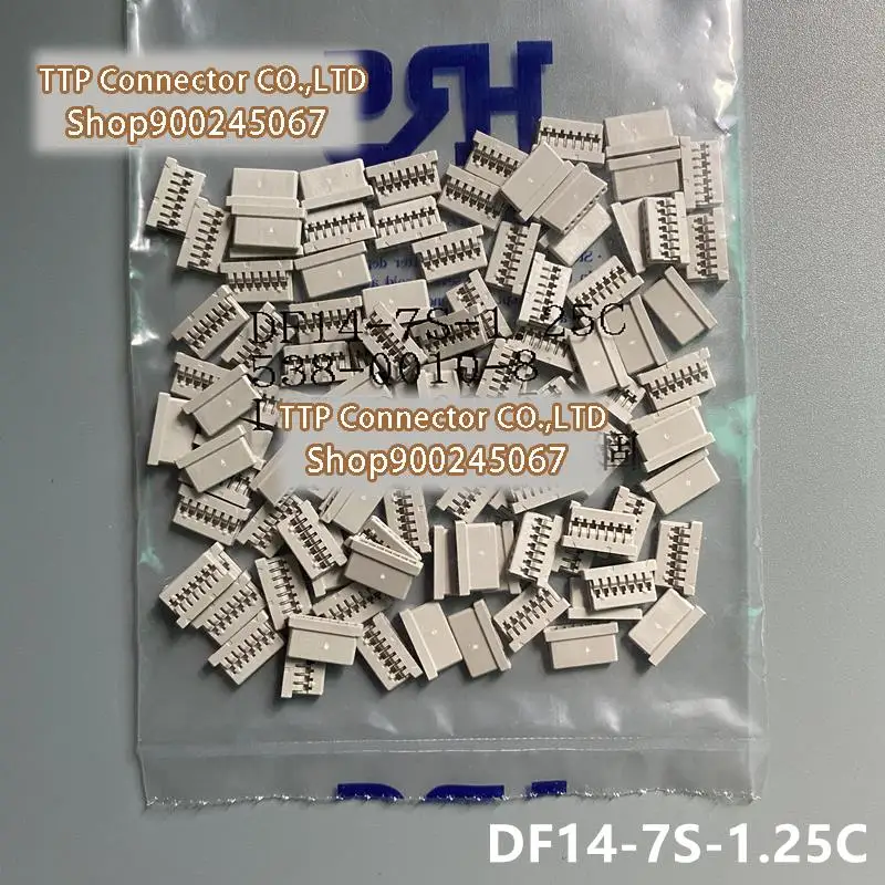 

100 шт./лот разъем, фотопластиковая оболочка 7P, 1,25 мм, ширина ножки, 100% новый и оригинальный