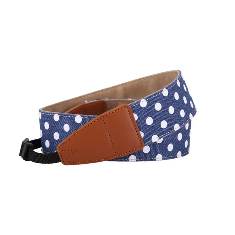 Синий винтажный наплечный Ретро ремень в горошек ремешок для камеры шейный фото