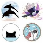 Термонаклейка Pulaqi с изображением Кита, термонаклейка сделай сам на одежду