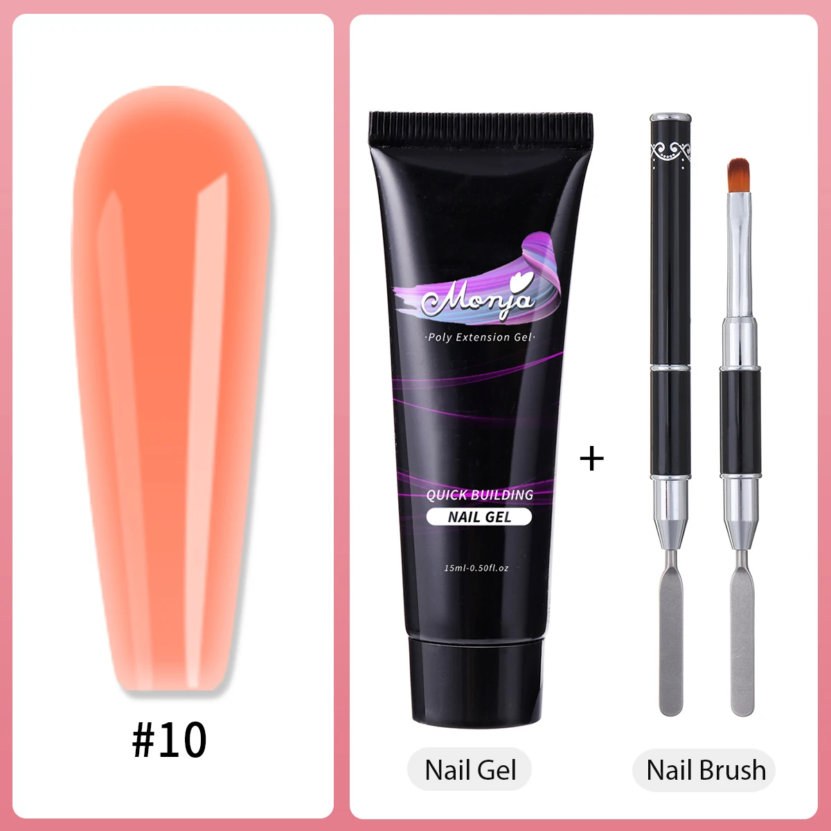 Monja 2 шт./компл. 10 видов стилей кисть для рисования ногтей с двумя концами