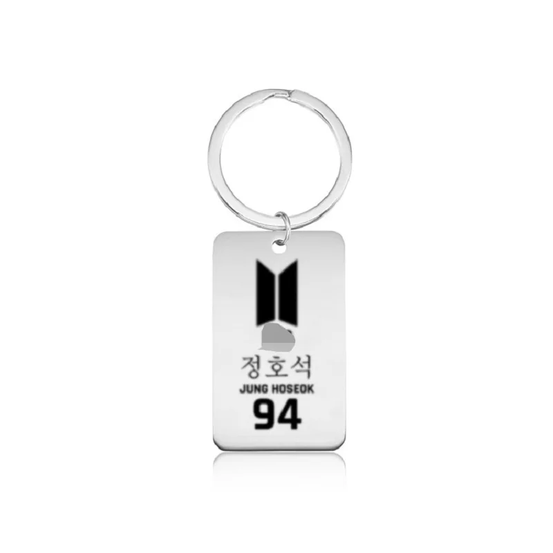 Kpop bangtan boys "Jin" "V" SUGA "RM" и т. д. Готический аккорер персонаж картина брелок из нержавеющей стали для женщин мужчин Bangtan ювелирные изделия