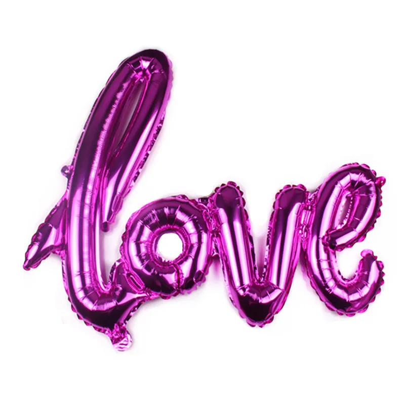40 дюймов сиамский воздушный шар из алюминиевой фольги с надписью LOVE для