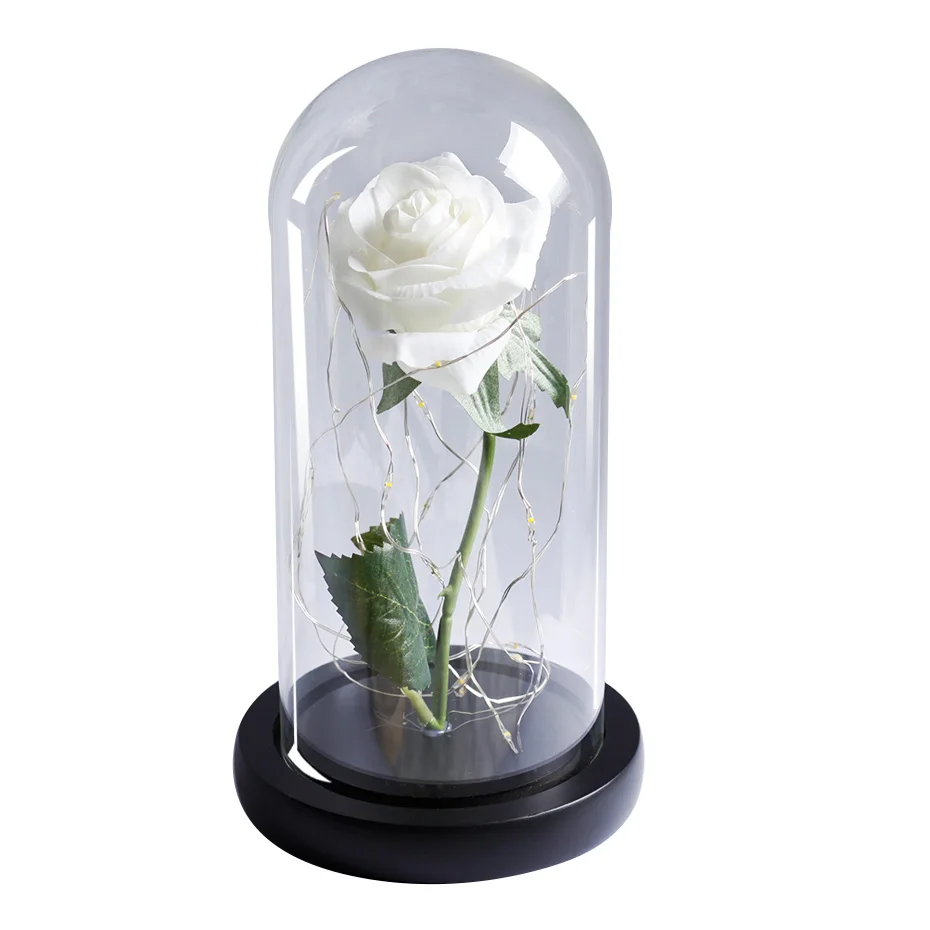 

2021 LED Rose In Dome Flowers Home Decoration