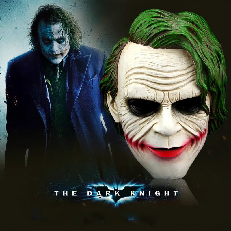 Маска Джокера из фильма Бэтмен Темный рыцарь Косплей страшный клоун фотомаска