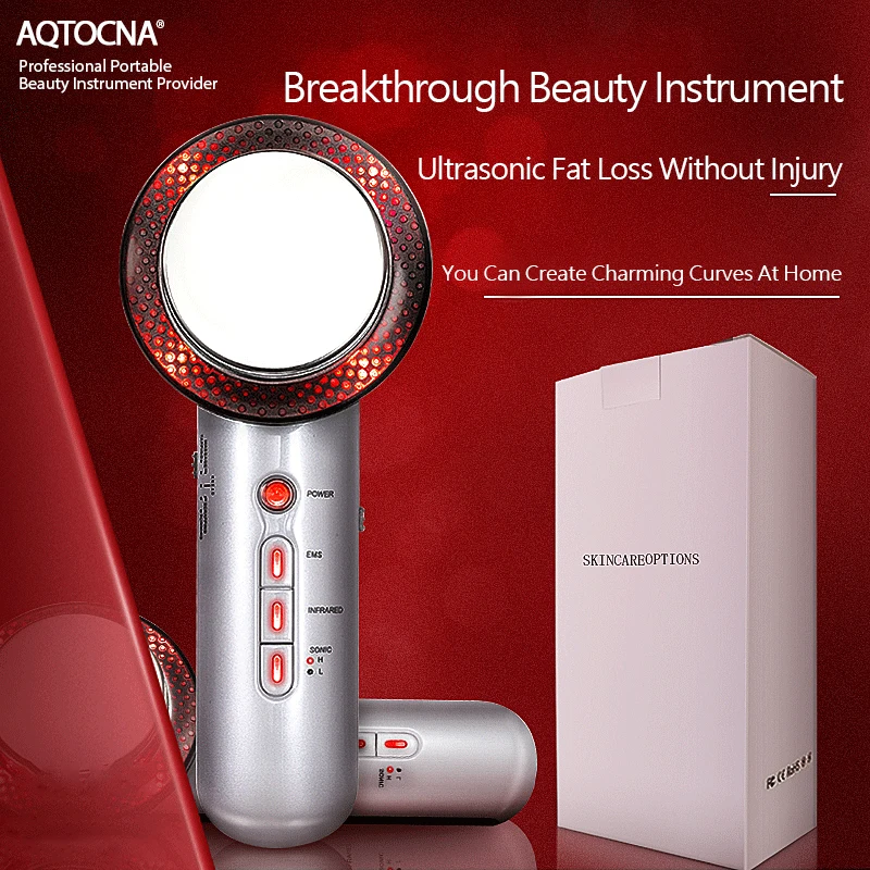 Kopen Aqtocna Facial Lifting 3 In 1 Ems Infrarood Ultrasone Body Massager Anti Cellulite Fat Burner Gewichtsverlies Lichaam Vermagering Machine