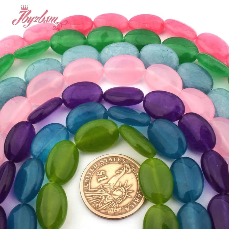 Гладкие Овальные бусины 13 х18 мм нефритовые каменные для рукоделия рандомные