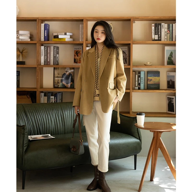 

MISHOW 2021 Autumn Blend Coat For Women Outdoor Fashion Long Sleeve Streetwear Clothing Female Jackets MXA37W0128