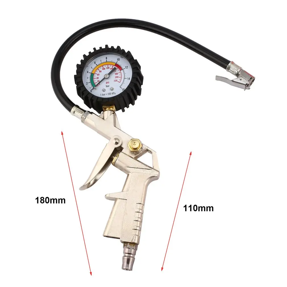 

Three Piece Set Tyre Gauge Digital Car Truck Air Pressure Inflator Gauge Air Blowing Duster Gun Pu Hose Tube Pipe Kits
