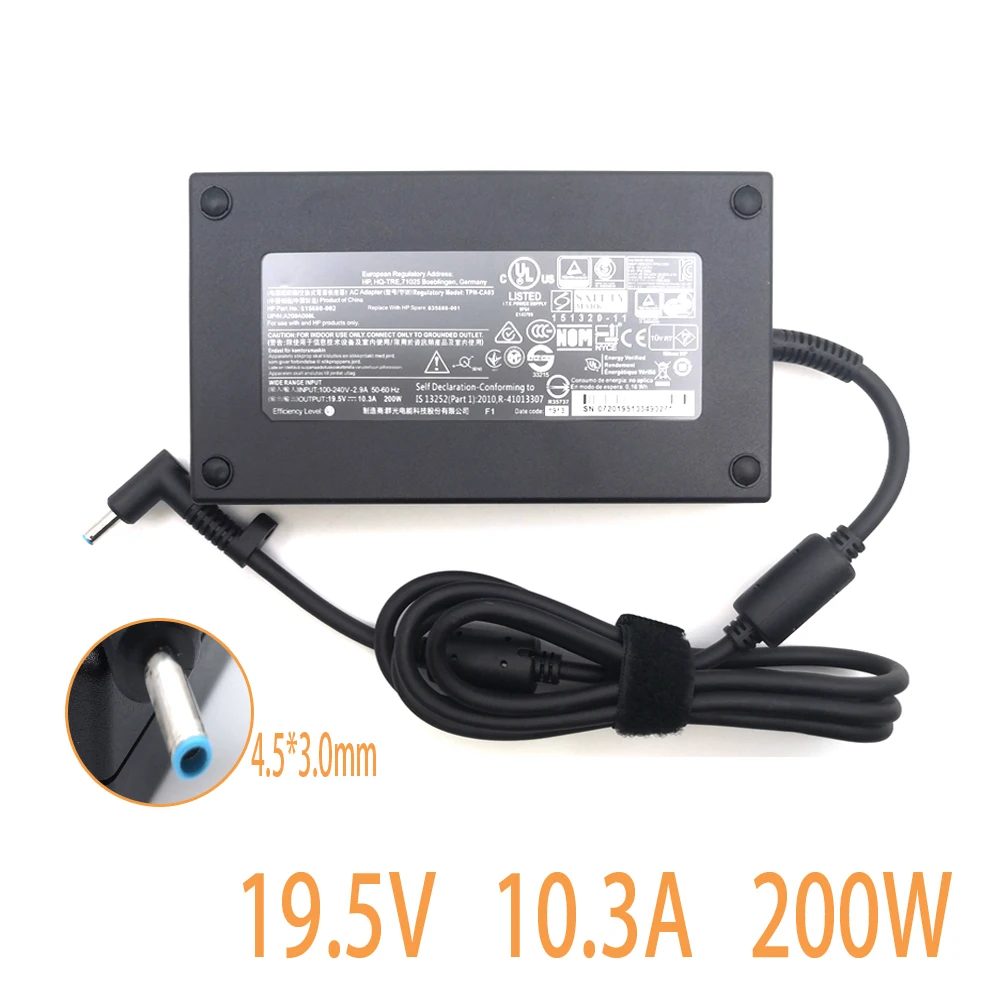 19.5V 10.3A 200W 4.5*3.0mm AC Adapter laptop charger for HP ZBook 17 G3 TPN-CA03 DA10 815680-002 835888-001 ADP-200HB A200A008L