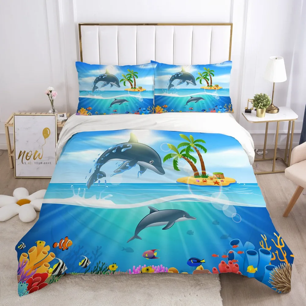 Quilt Covers Pillowcase Bedding Set White Duvet Cover Sets Comforter Case Linen Bed King Queen Size 3D Dog Cartoon Bedclothes | Дом и сад