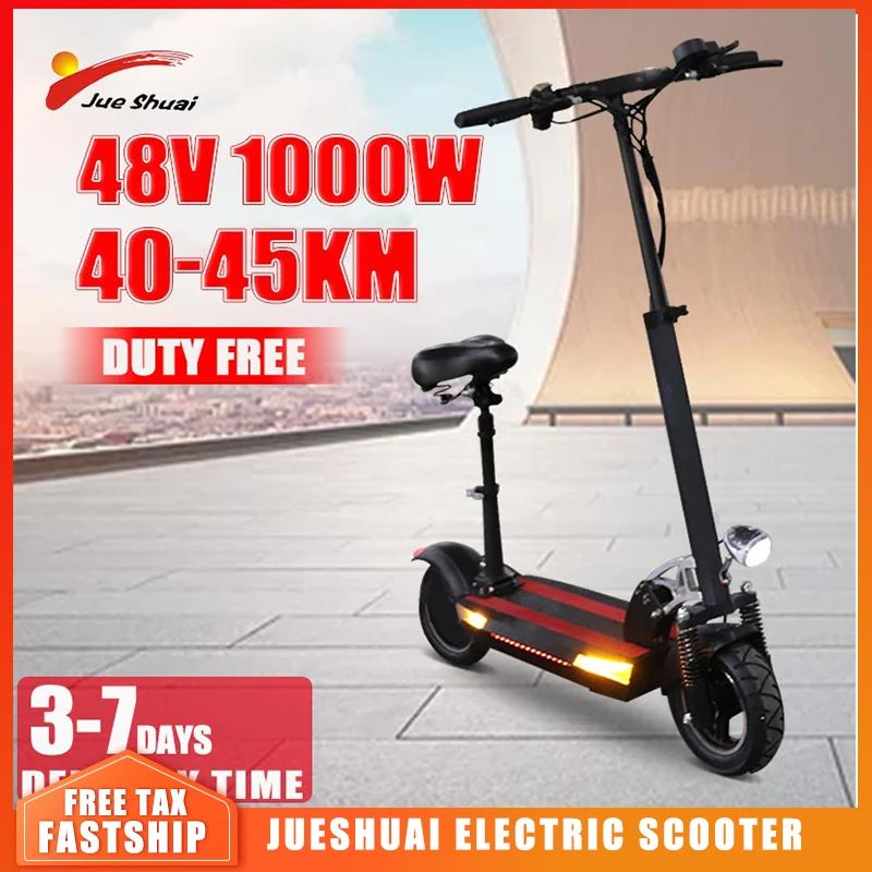 

1000 Вт Электрический скутер 48V самокат для взрослых Max 45км/ч мотор для центрального движения е-скутер способный преодолевать Броды дисковый т...