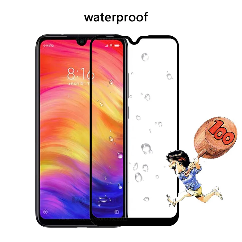 Для телефона Xiaomi Redmi Note 7 полное покрытие закаленное стекло Защита экрана Note7