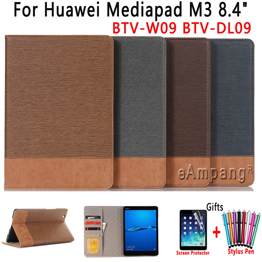 Кожаный чехол для Huawei MediaPad M3 8 4 женский умный ударопрочный флип кошелек планшета