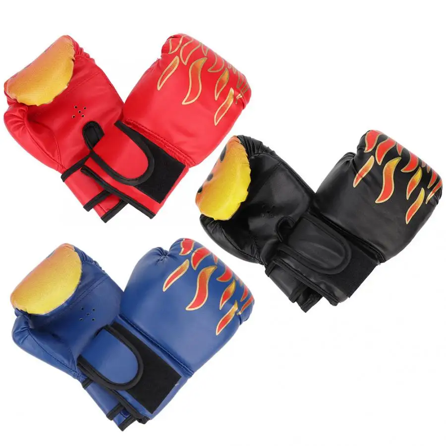1 пара Детские полиуретановые перчатки для кикбоксинга фитнеса упражнений детей