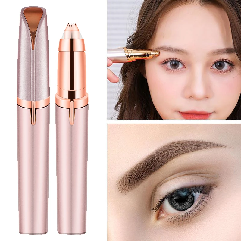 

1PC Eyebrow Epilator Rechargeable Electric Trimmer Painless Eye Brow Painless Eye Brow Shaver Razors Portable Facial Hair Remove