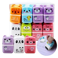 6pcs cute cartoon roller colorful rectangle eraser rubber students stationery kids gift school office correction supplies eraser