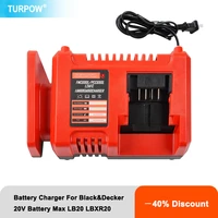 turpow for black decker 12v lithium battery full voltage constant current charging battery temperature detection charger