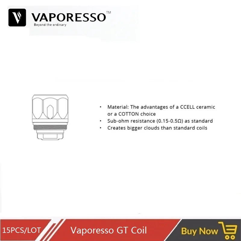 15 шт./лот Vaporesso GT Core GT Ccell GT2 GT4 GT6 GT8 Vape катушка для TVF8 атомайзер NRG Танк Swag Мститель комплект испаритель ядро