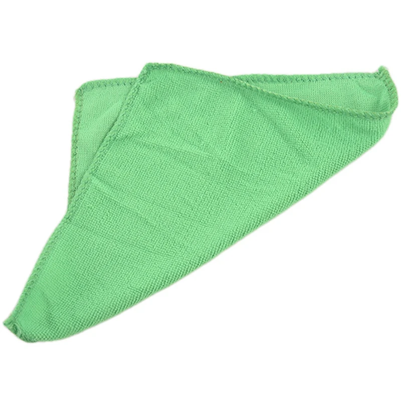 

10pcs Practical Soft New Car Wash Towel Cleaning Duster Auto Detailing Green Microfiber Green