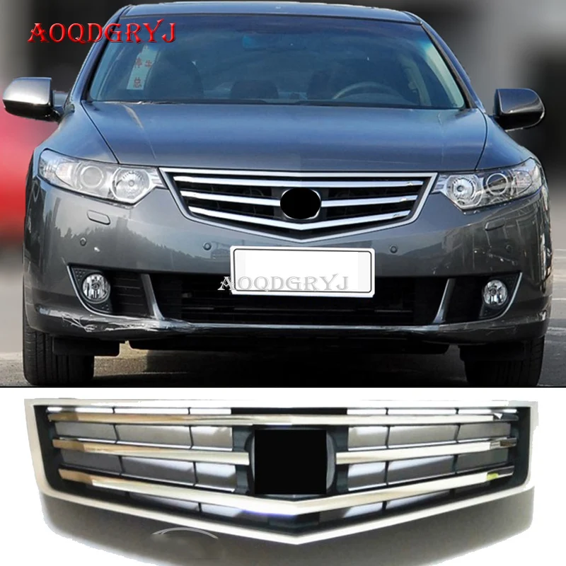 

For Honda Spirior 2009-2012 ABS Chrome Front Bumper Grille Grilles