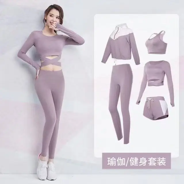 

2021 одежда для йоги Топ женский тонкий дышащий Модный облегающий сексуальный костюм для фитнеса сетчатый красный костюм для бега женский сп...