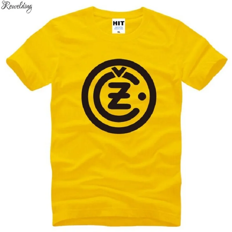 Футболка мужская с круглым вырезом модная тенниска из хлопка коротким рукавом и