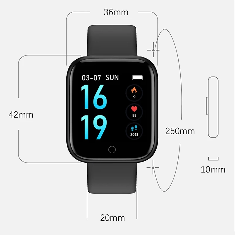 T80 Smart Watch Waterproof VS Q9 P68 P70 Bracelet Activity Fitness Tracker Heart Rate Monitor BRIM Men Women Smartwatch | Электроника