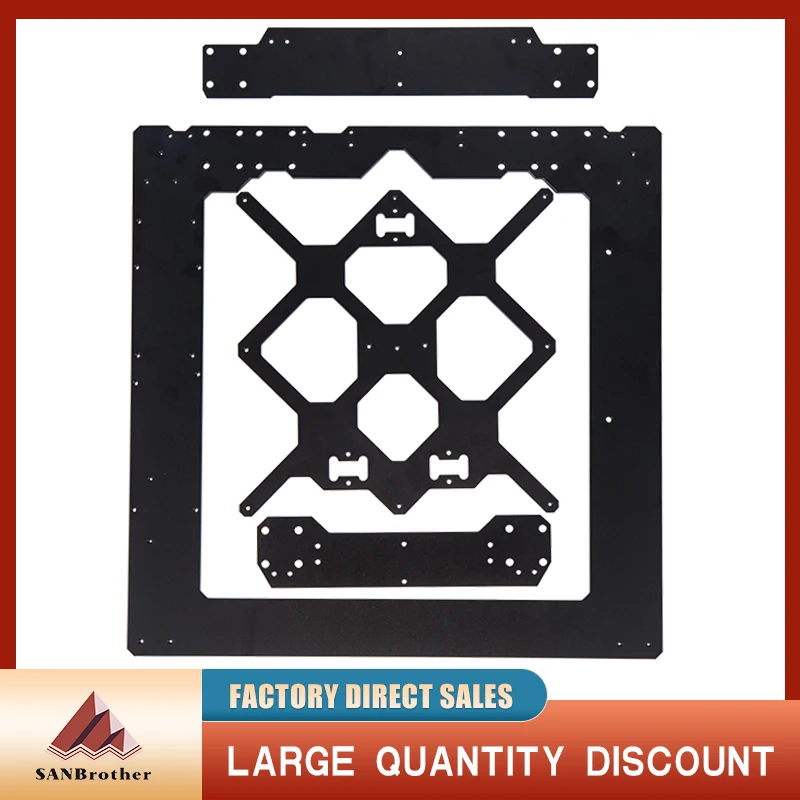 

Cloned Original Prusa i3 mk3 aluminum alloy frame 3D printer parts , 6mm thickness black aluminum frame