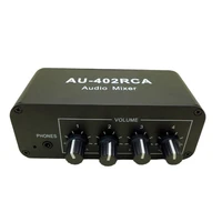 multi source rca mixer stereo audio reverberator 4 input 2 output audio switch switcher driver headphone volume control