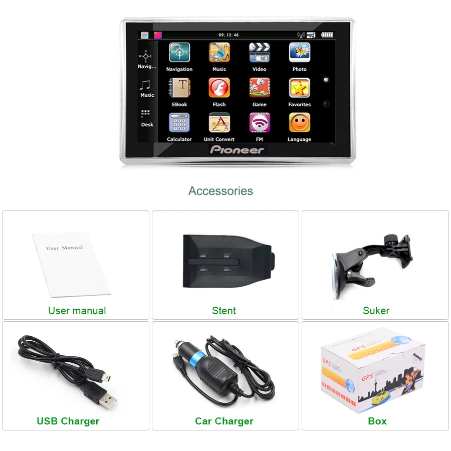 Портативный GPS-навигатор 5 дюймов 256 м 8 ГБ winCE 6.0 GPS-навигация FM-радио автомобильный