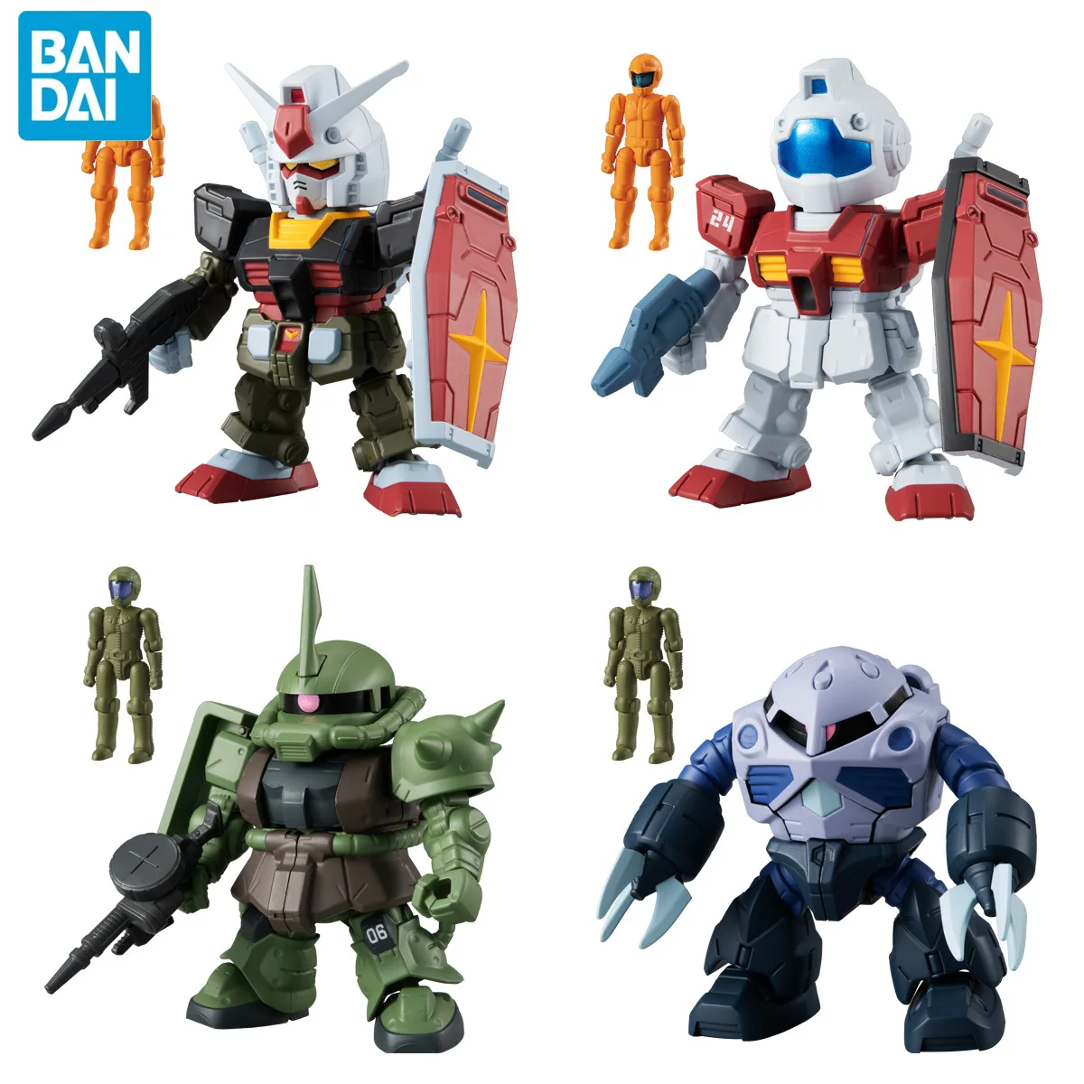BANDAI GUNDAM FW Micro Wars Zaku GM RX78 модель скорпиона Gundam детская сборка робот аниме