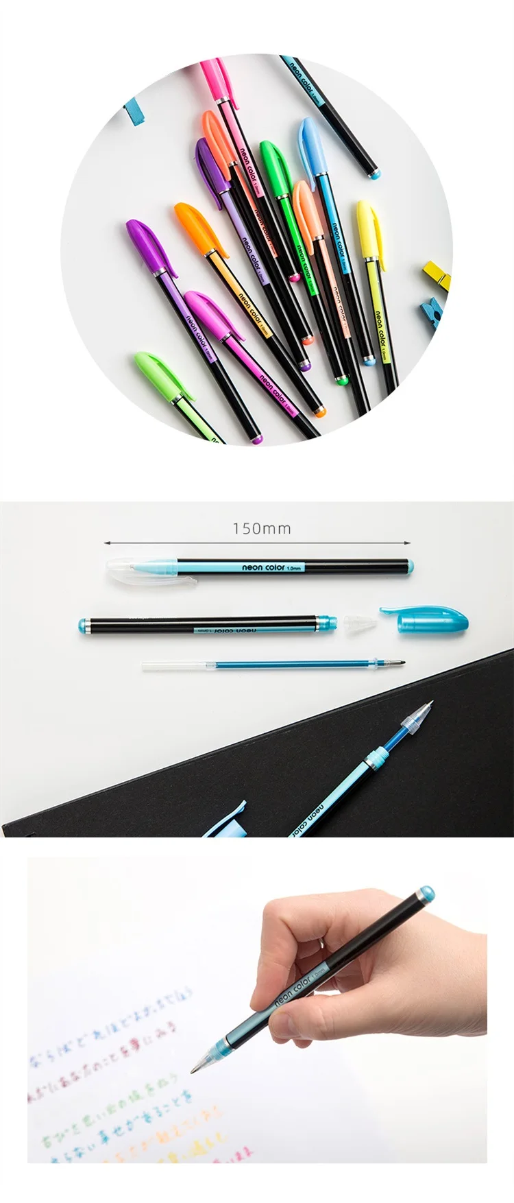 12/24/36 шт/партия неонового цвета маркер ручка шариковая 1,0 мм маркеры для каллиграфии вкладыш для рисования школы искусства A6897