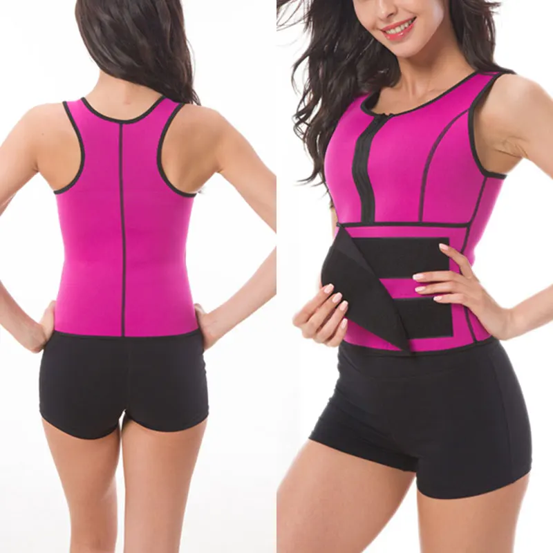 Женский корсет пояс для живота поддержки груди Пряжка тела на молнии бега ремни