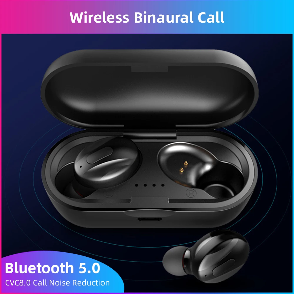 Беспроводные наушники Bluetooth 5 0 гарнитура с громкой связью зарядная коробка