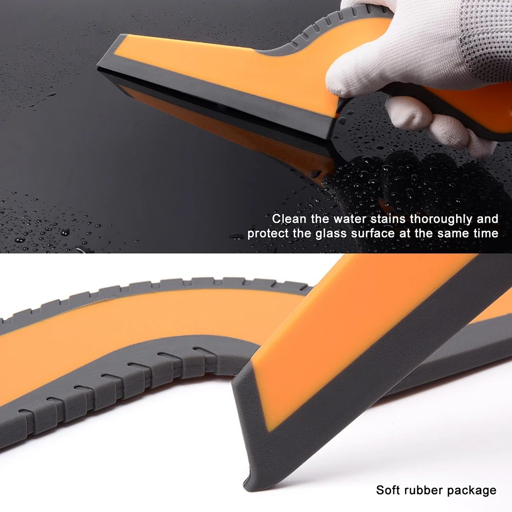 EHDIS 2pcs Vinyl Car Wrapping Snow Rubber Scraper Window Tint Film Sticker Remover Tools Windshield Washing Water Wipe Squeegee |