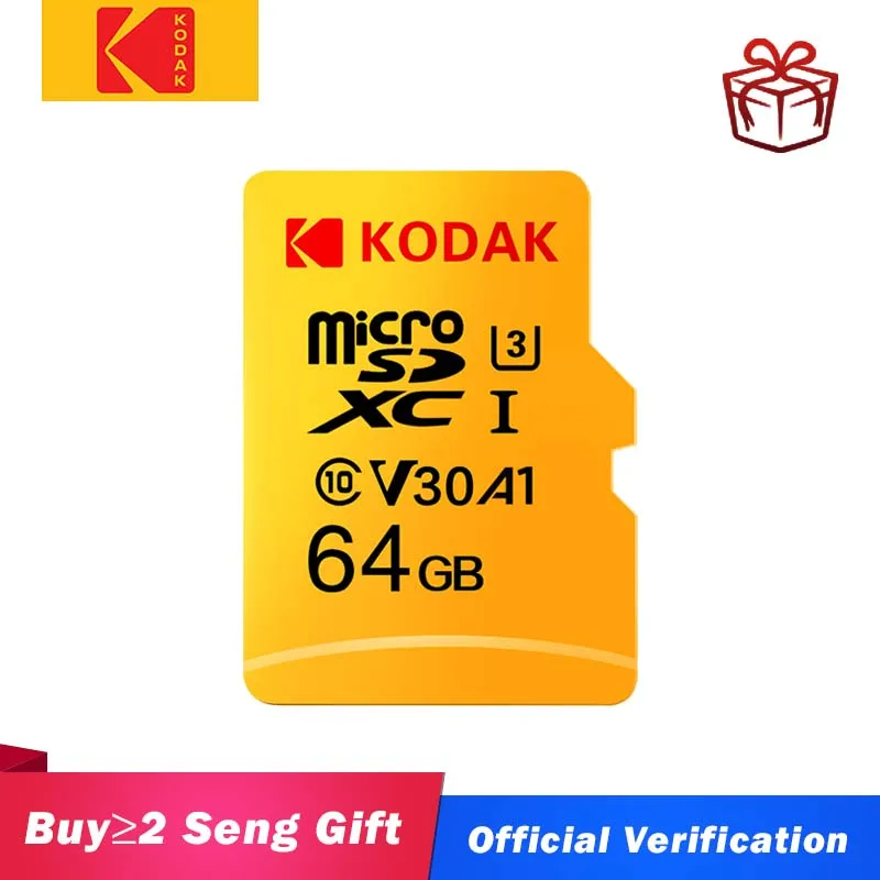 Карта памяти Kodak Micro SD 16 ГБ 32 64 128 класс 10 256 карта для смартфонов Samsung флеш 512