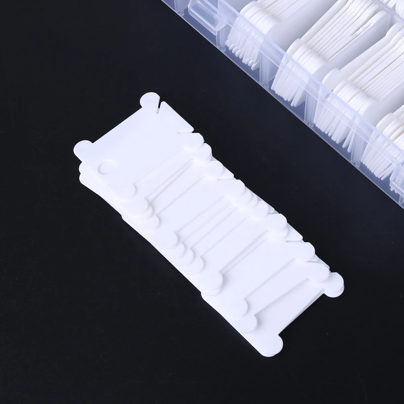 

150pcs Plastic Embroidery Floss Bobbins with 2pcs 24 Compartments Organizer Box 11UA