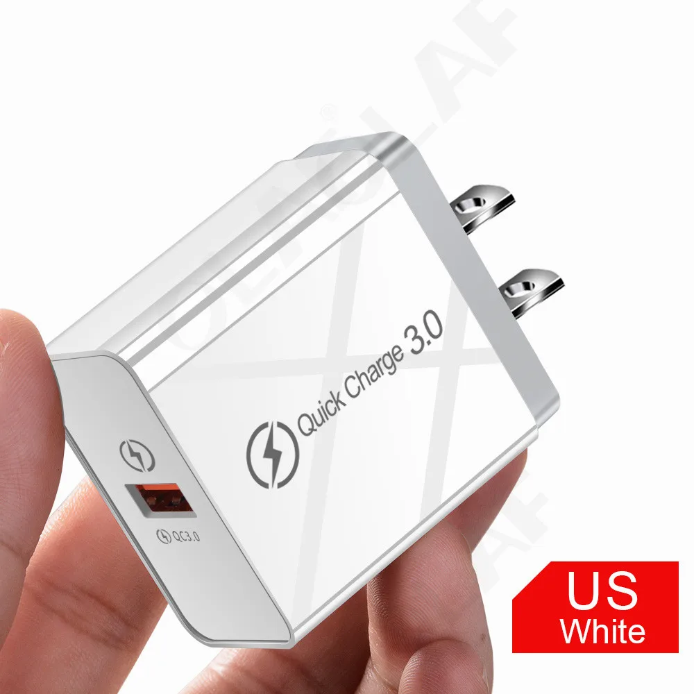Олаф USB зарядное устройство Быстрая зарядка 3,0 QC 4,0 зарядное устройство для мобильного телефона Быстрая зарядка для iPhone samsung Xiaomi huawei Планшет настенный адаптер - Тип штекера: White US Plug A