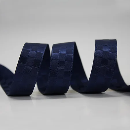 Бант из атласной ленты в синюю клетку для подарка цветов платьев шляп упаковки