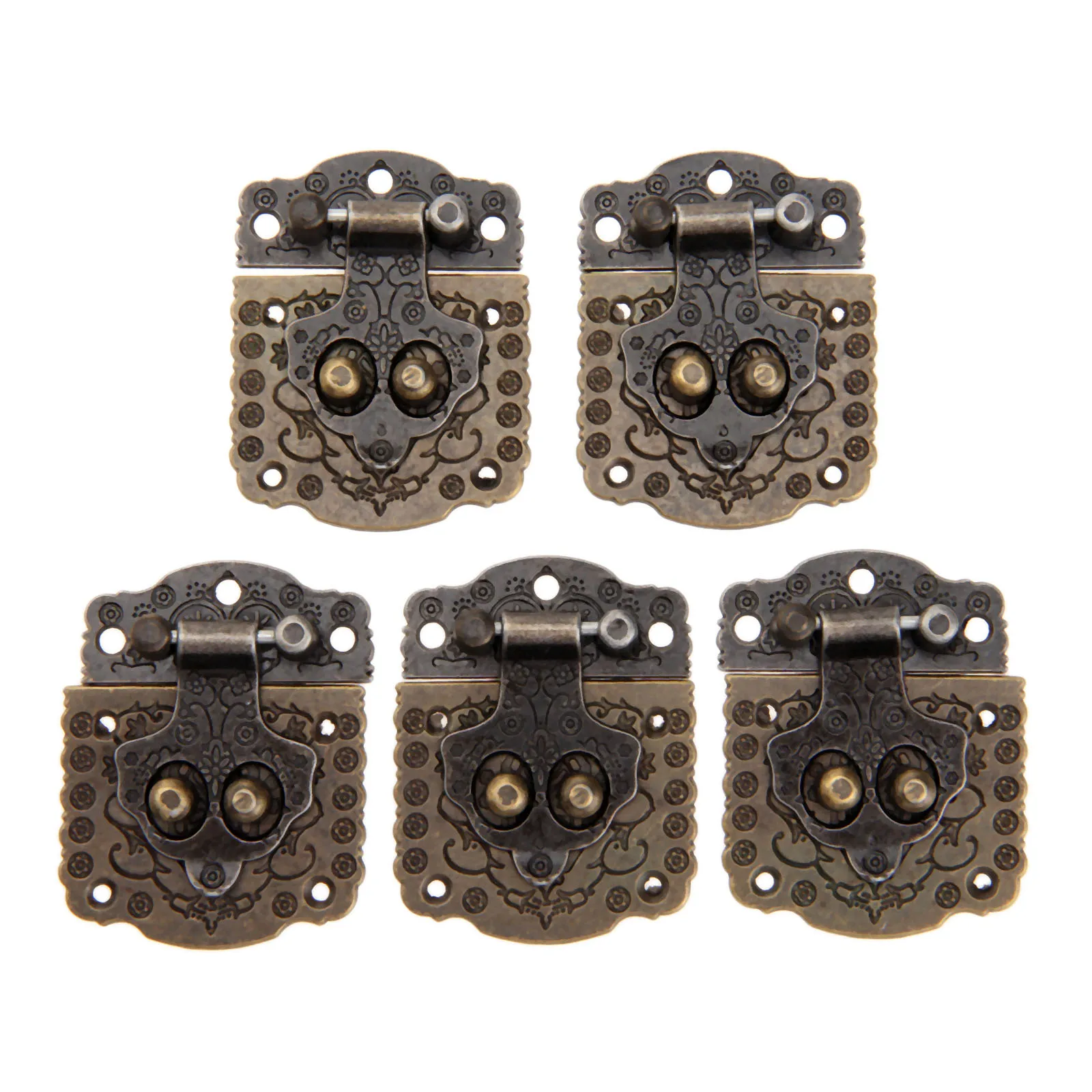 5 шт. железная Античная бронзовая коробка с защелкой сундук для ювелирных изделий