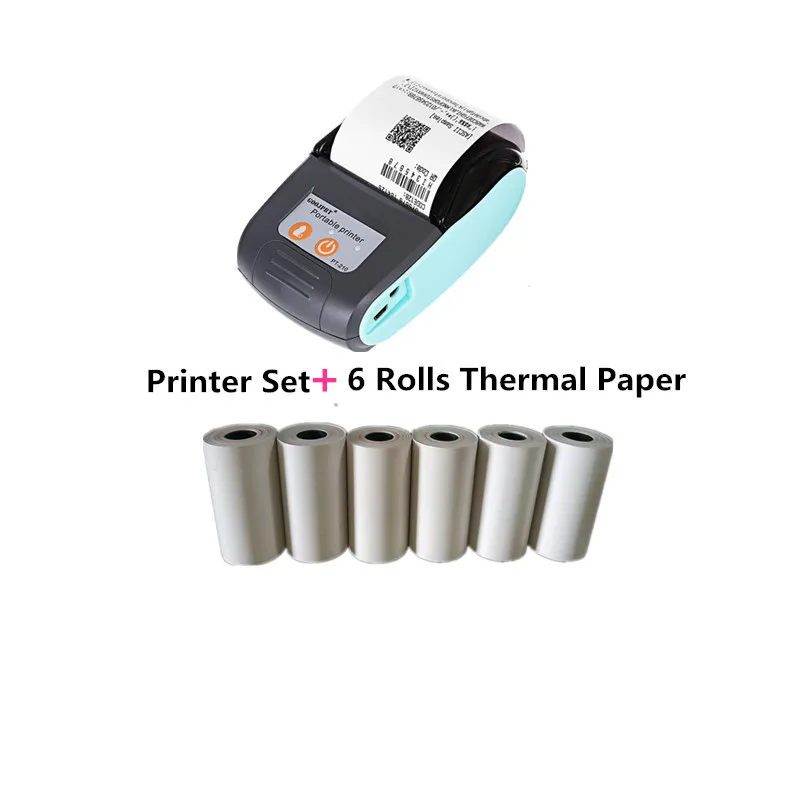 

GOOJPRT Mini 58mm Impresora Termica Wireless Pocket Bill Bluetooth Printer Portable Thermal Receipt Printer Mobile Phone Android