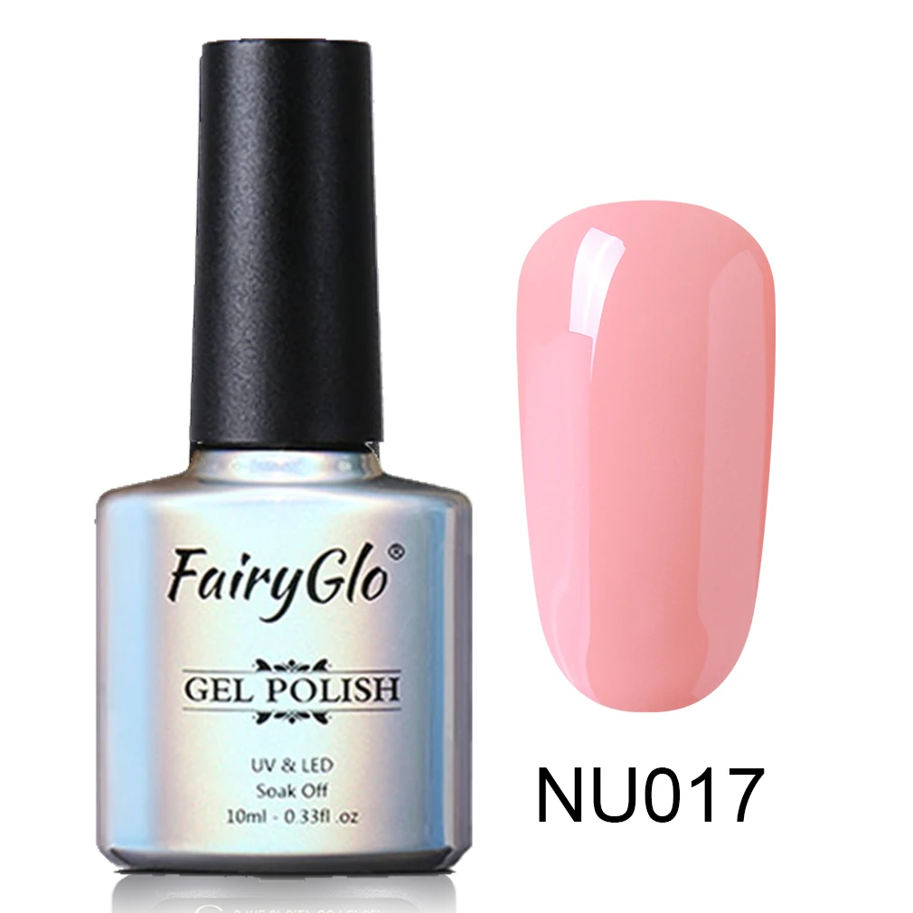 NU017 FairyGlo 10 мл Платиновый Гель-лак для ногтей впитывающий блеск Гибридный лак Полупостоянный эмалированный лак для нейл-арта Маникюр для гелей - Цвет: NU017