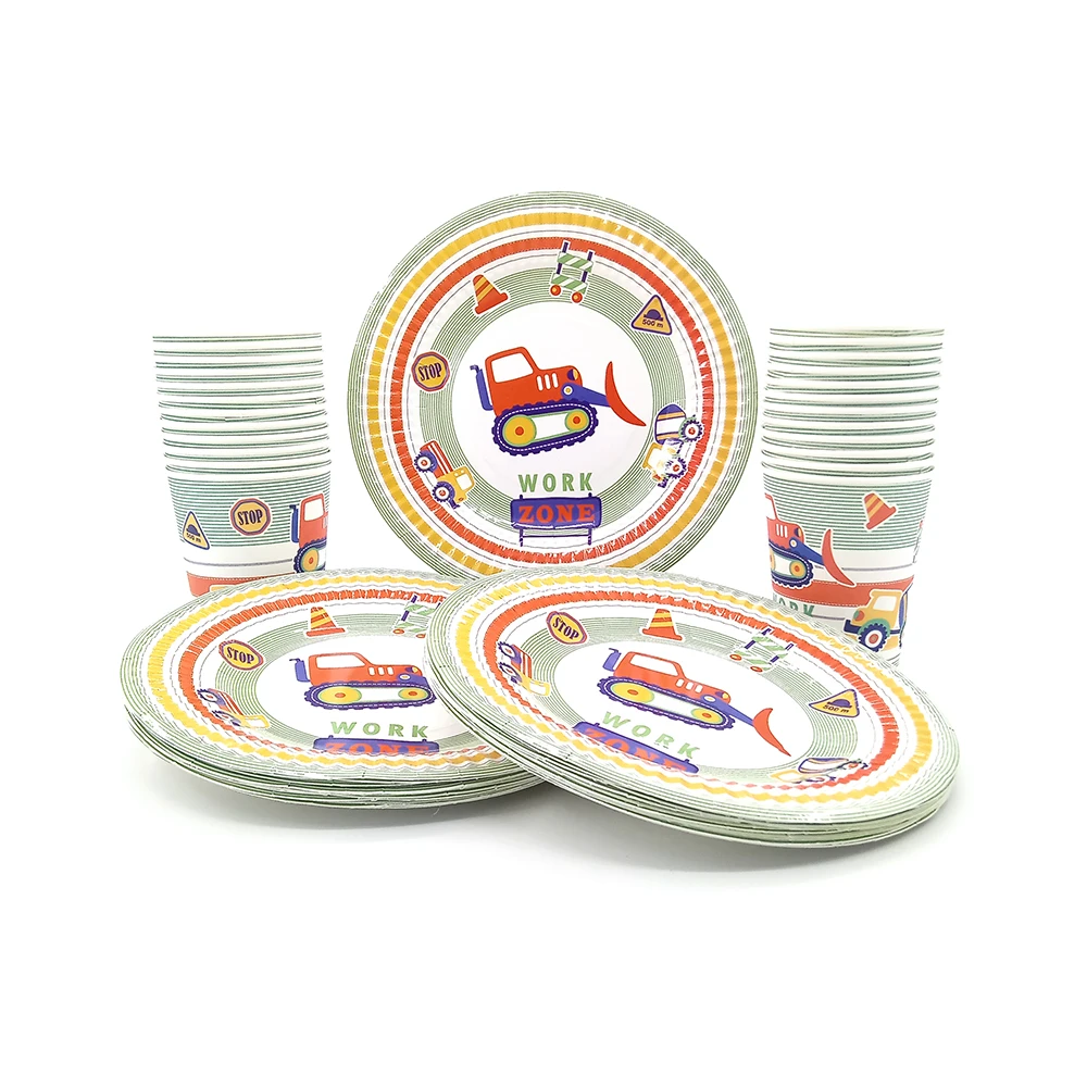 7 дюймов Одноразовые Бумага Тарелка десертная ЛОТОК блюдо для мальчиков детей