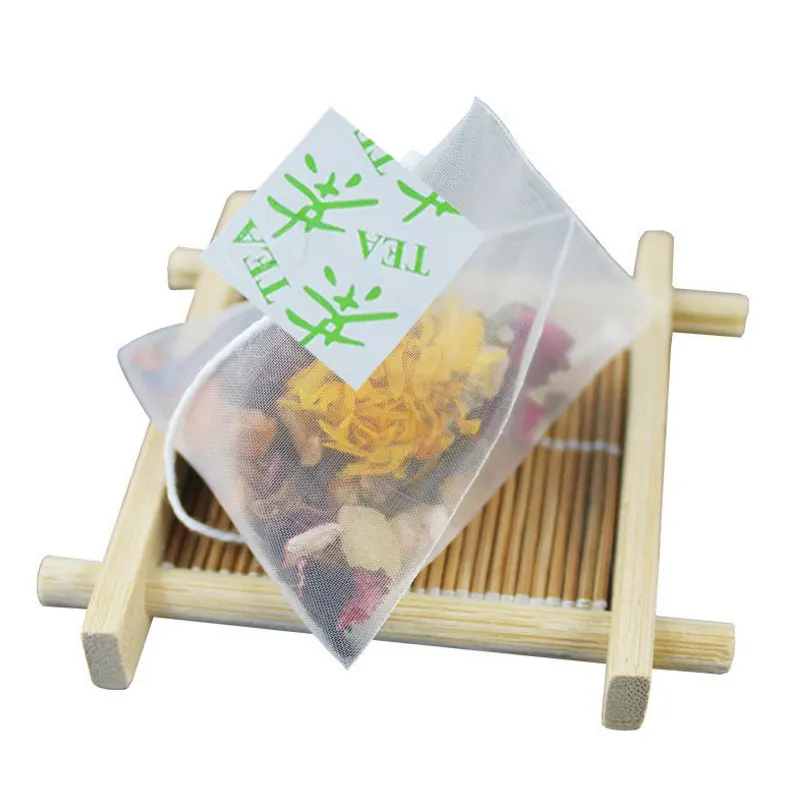 1000 шт./лот нейлоновые пустые чайные пакетики с пирамидой для заварки чая новые