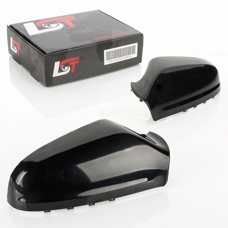 2Pcs Black Rearview Mirror Cap Wing Side Mirror Cover Housing For Vauxhall Opel Astra H 2004-2009 6428200 Out Part Car Produt