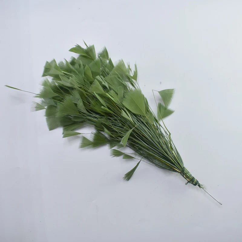 Army Green 1 шт./лот красивое гусиное перо перья цветок свадебные корсажи перья фазана для рукоделия головной убор DIY украшения дома аксессуары - Цвет: Army Green